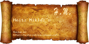 Heitz Miklós névjegykártya