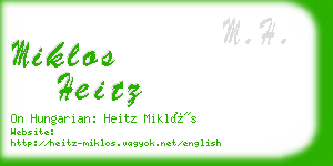 miklos heitz business card